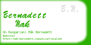 bernadett mak business card